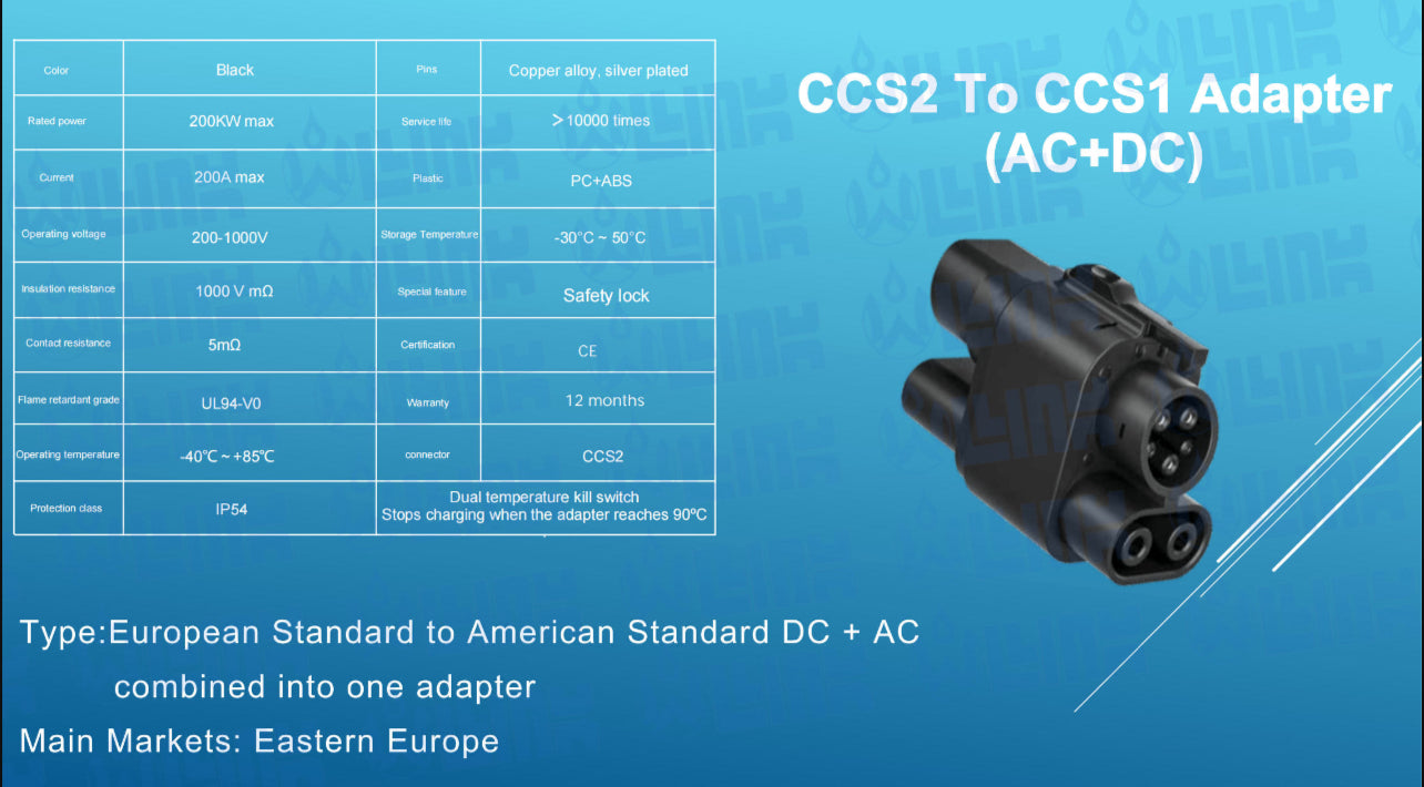 CCS2 To CCS1 Adabter (AC & DC)