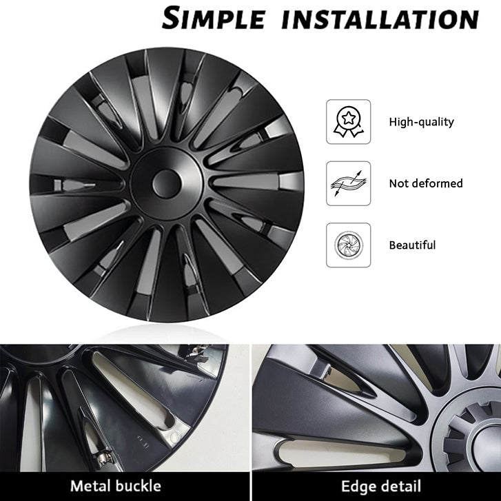 2023 New Tesla Wheel Caps Model Y Induction Wheel Covers 19 inch Matte 4PCS for Gemini Wheels