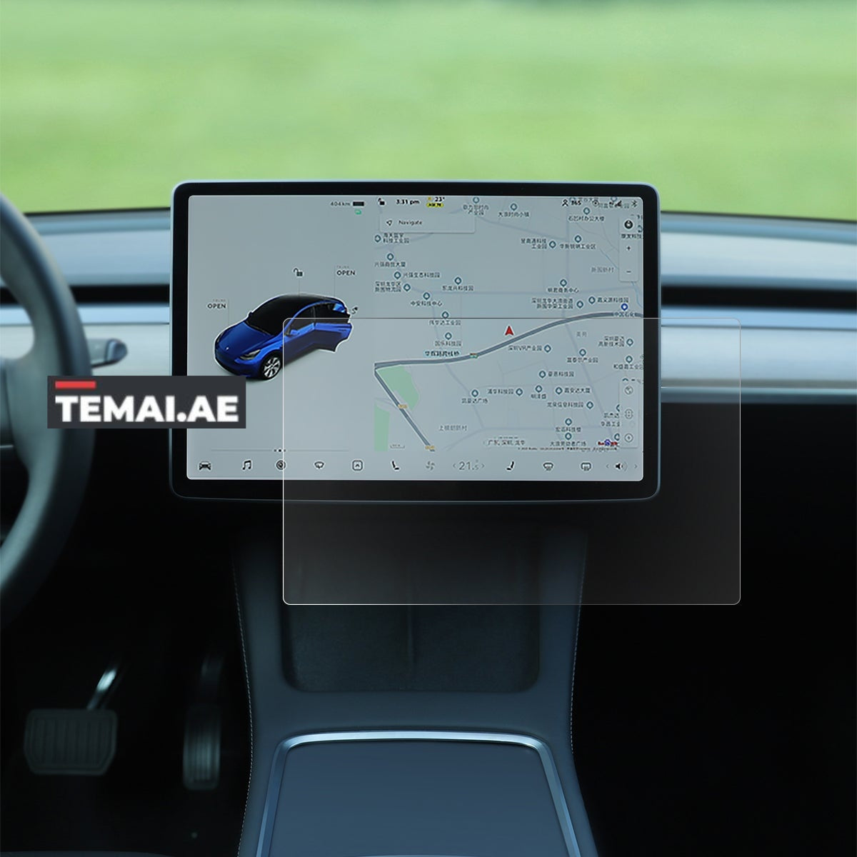 TEMAI TEMPERED GLASS SCREEN PROTECTOR for Tesla 3&Y