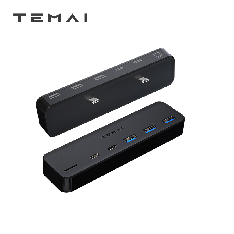 TEMAI Tesla Model 3/Y Dynamic Power Hub (USB-C and USB-A) - Compatible with Pre-Refresh Center Console - 2021 Model 3/Y