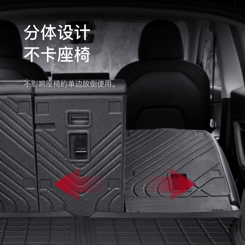 All-Weather Second Row Seat Back Cover Mat for Tesla Model Y 2022 Premium Custom Fit Cargo Liner